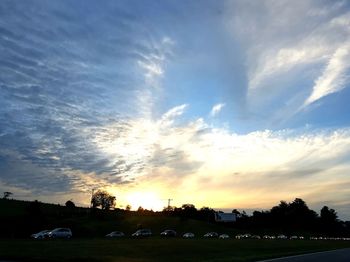 Scenic view of sky during sunset