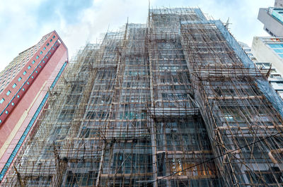 Low angle view of modern building against sky