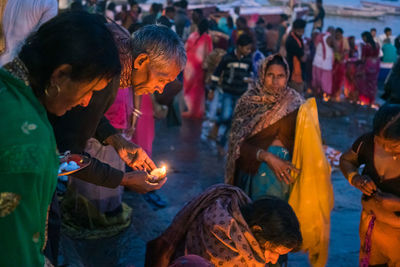 Group of people at temple