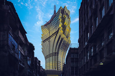 Low angle view of buildings against sky