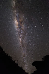 Low angle view of stars in sky