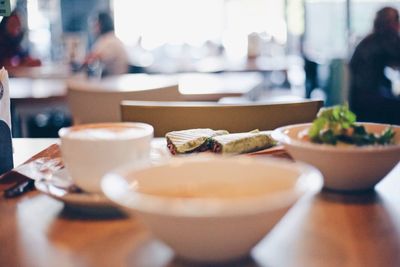 Close-up of tea served on table