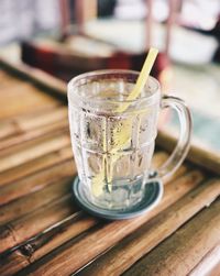 Close-up of drink on table