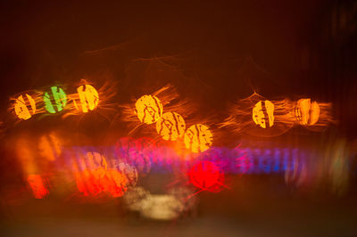 Digital composite image of illuminated lights