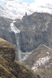 Scenic view of waterfall