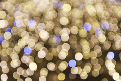 Defocused image of illuminated lights