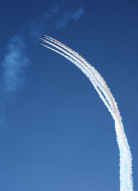 Low angle view of vapor trail in sky