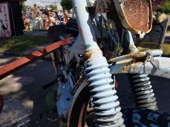 Close-up of motorcycle