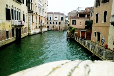 Canal amidst buildings in city