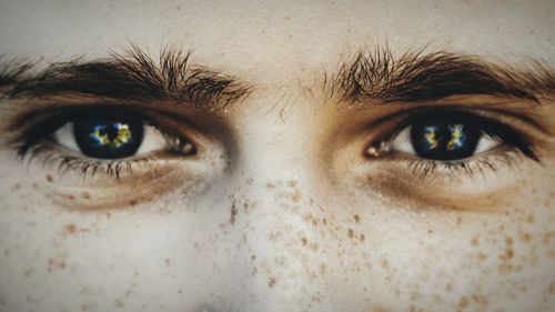 Close-up portrait of human eye