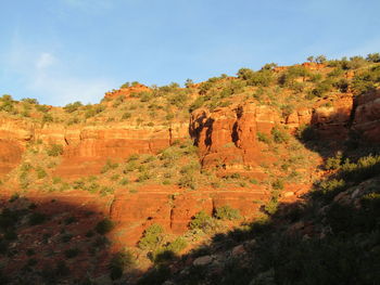 Scenic view of rocky landscape against sky