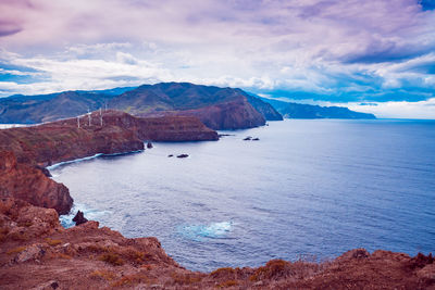 Scenic view of sea against sky