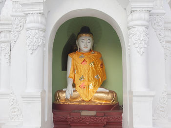 Statue of buddha in building