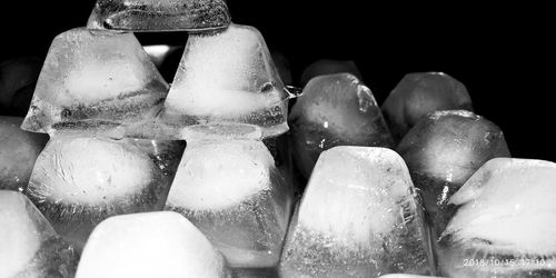 Close-up of ice cream against black background