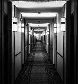 Empty corridor of building