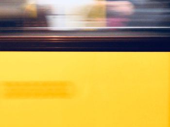 Blurred motion of yellow train