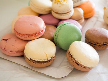 Close-up of macaroons