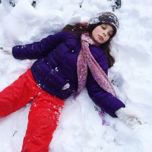 Young woman in snow