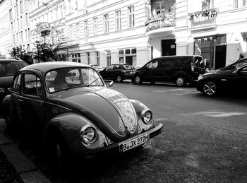 Cars parked in parking lot