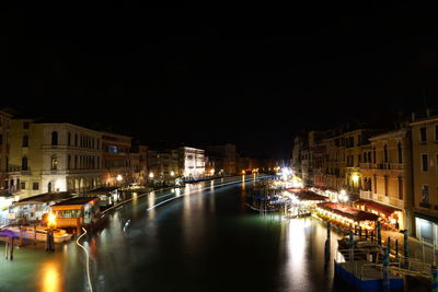 City lit up at night