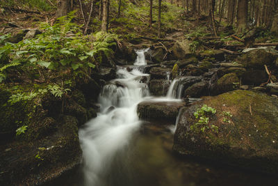 Unspoilt nature with beautiful waterfall around the hochwechsel mountains in the region of styria