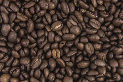 Full frame shot of roasted coffee beans