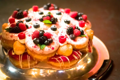 Close-up of dessert in plate