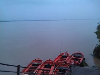 Boats in sea