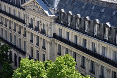 Low angle view of residential buildings against sky