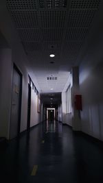 Empty corridor in building