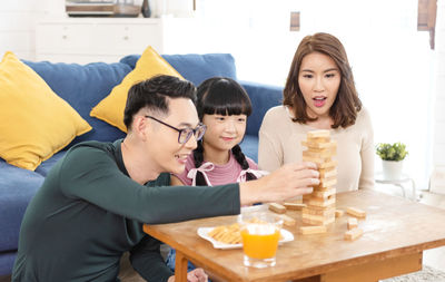 Group of people having food