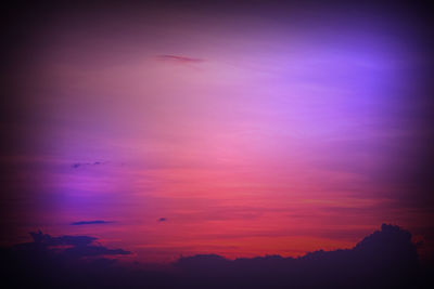 Low angle view of dramatic sky during sunset