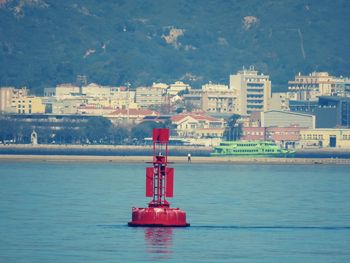 Buoy in sea