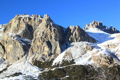 Scenic view of mountains against clear sky