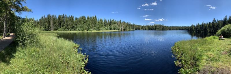 Panoramic view of lake against sky