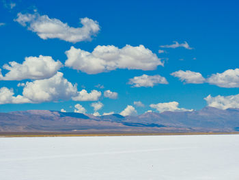 Scenic view of arid landscape against sky