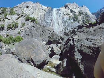 Scenic view of mountain against sky