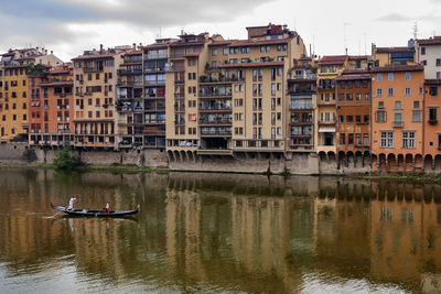 Reflection of buildings in river