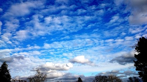 Low angle view of cloudy sky