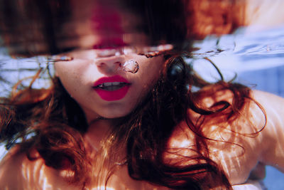 Beautiful young girl underwater