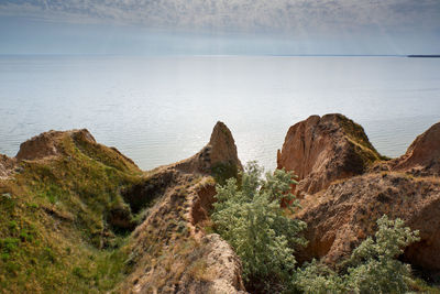 View of the estuary in the stanislavsky landscape reserve, outskirts of the village 