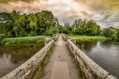 Scenic view of bridge over river