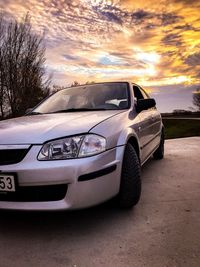 Car on road against sky