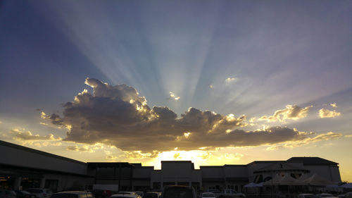 Low angle view of sky at sunset