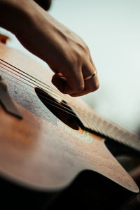 Man playing guitar.