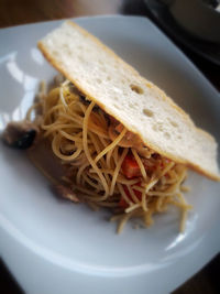 Close-up of served food