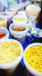 Variety of food for sale in market