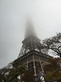 Low angle view of eiffel tower