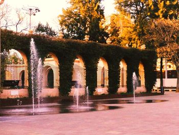 Built structure with trees in background