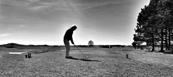 Woman standing on landscape